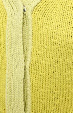 Женский кардиган из шерсти и кашемира BOTTEGA VENETA светло-зеленого цвета, арт. 650238/V0BU0 | Фото 5 (Материал внешний: Шерсть, Кашемир; Рукава: Длинные; Длина (для топов): Стандартные; Региональные ограничения белый список (Axapta Mercury): RU; Женское Кросс-КТ: кардиган-трикотаж; Стили: Кэжуэл)