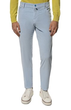 Мужские брюки из хлопка и кашемира KITON голубого цвета, арт. UPNJSJ0758A | Фото 3 (Длина (брюки, джинсы): Стандартные; Случай: Повседневный; Материал внешний: Хлопок; Стили: Кэжуэл)