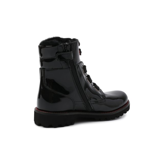 Кожаные ботинки с меховой отделкой Dolce & Gabbana D10849/AB543/29-36 Фото 3