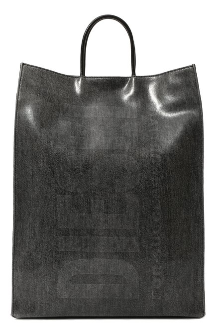 Женский сумка-шопер dsl DIESEL черного цвета, арт. X08919/P4637 | Фото 1 (Ремень/цепочка: На ремешке; Материал: Экокожа; Размер: large; Сумки-технические: Сумки-шопперы)