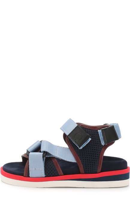 Детские текстильные сандалии с застежками велькро MONCLER ENFANT синего цвета, арт. D1-954-00436-00-019NQ | Фото 2 (Материал внешний: Текстиль; Материал внутренний: Текстиль)