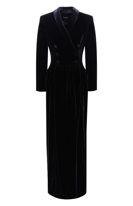 Женское платье из смеси вискозы и шелка GIORGIO ARMANI синего цвета по цене 465500 руб., арт. 9WHVA03B/T0024 | Фото 1