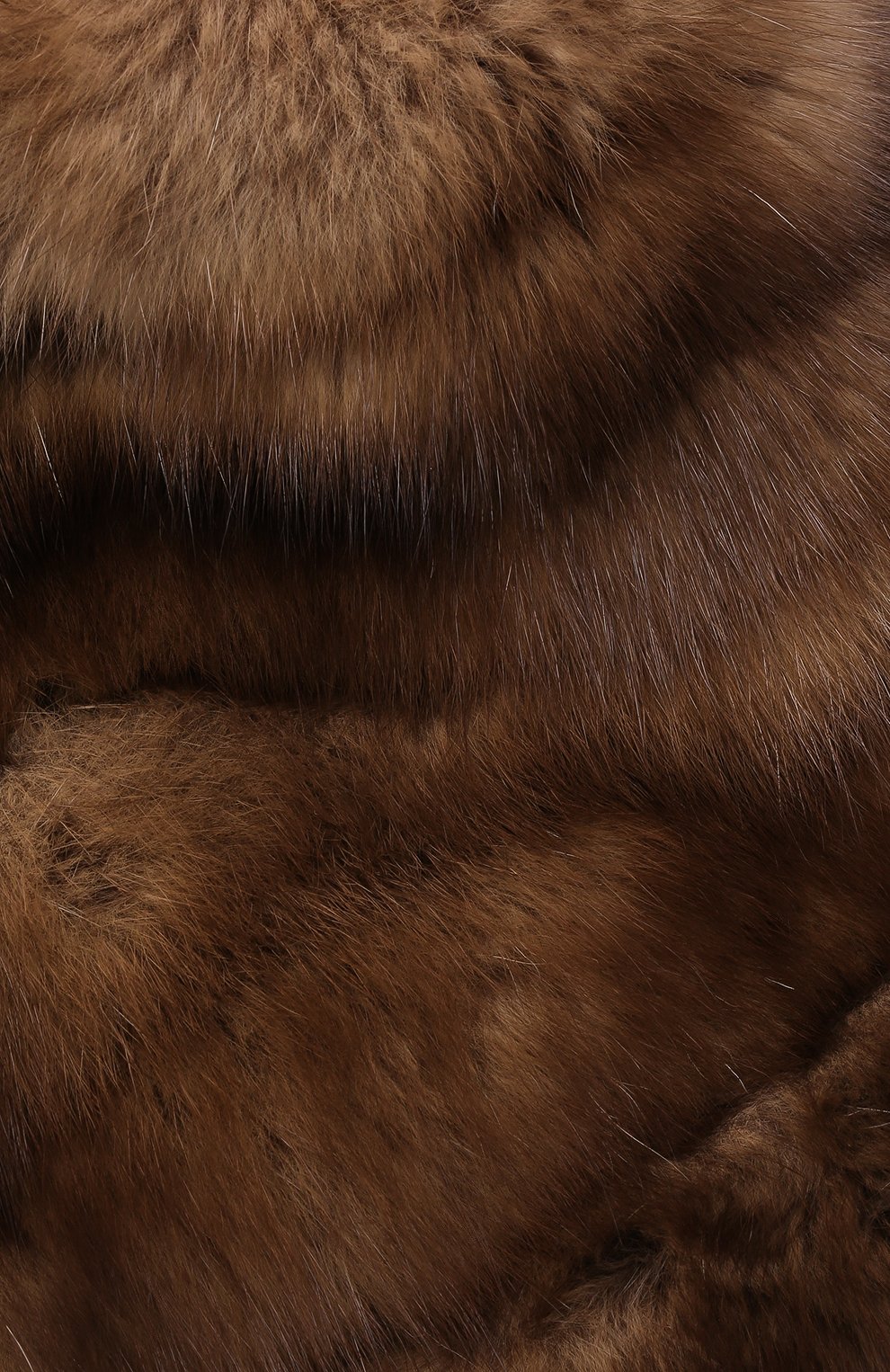 Женская шапка из меха соболя FURLAND коричневого цвета, арт. 0016303210032100007 | Фото 4 (Материал: Натуральный мех)
