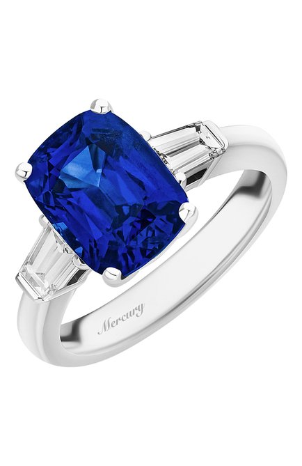 Женские кольцо MERCURY бесцветного цвета, арт. MR22454WSB | Фото 1 (Материал сплава: Белое золото; Драгоценные камни: Сапфиры)