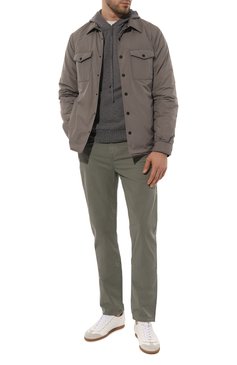 Мужские джинсы 7 FOR ALL MANKIND хаки цвета, арт. JSMSC760TY | Фото 2 (Силуэт М (брюки): Прямые; Кросс-КТ: Деним; Длина (брюки, джинсы): Стандартные; Материал сплава: Проставлено; Стили: Милитари, Кэжуэл; Материал внешний: Хлопок, Деним; Драгоценные камни: Проставлено)