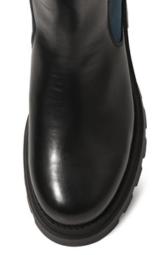 Детские кожаные челси RONDINELLA черного цвета, арт. 11932-1A/40-42 | Фото 4 (Материал утеплителя: Натуральный мех, Шерсть; Материал сплава: Проставлено; Нос: Не проставлено)