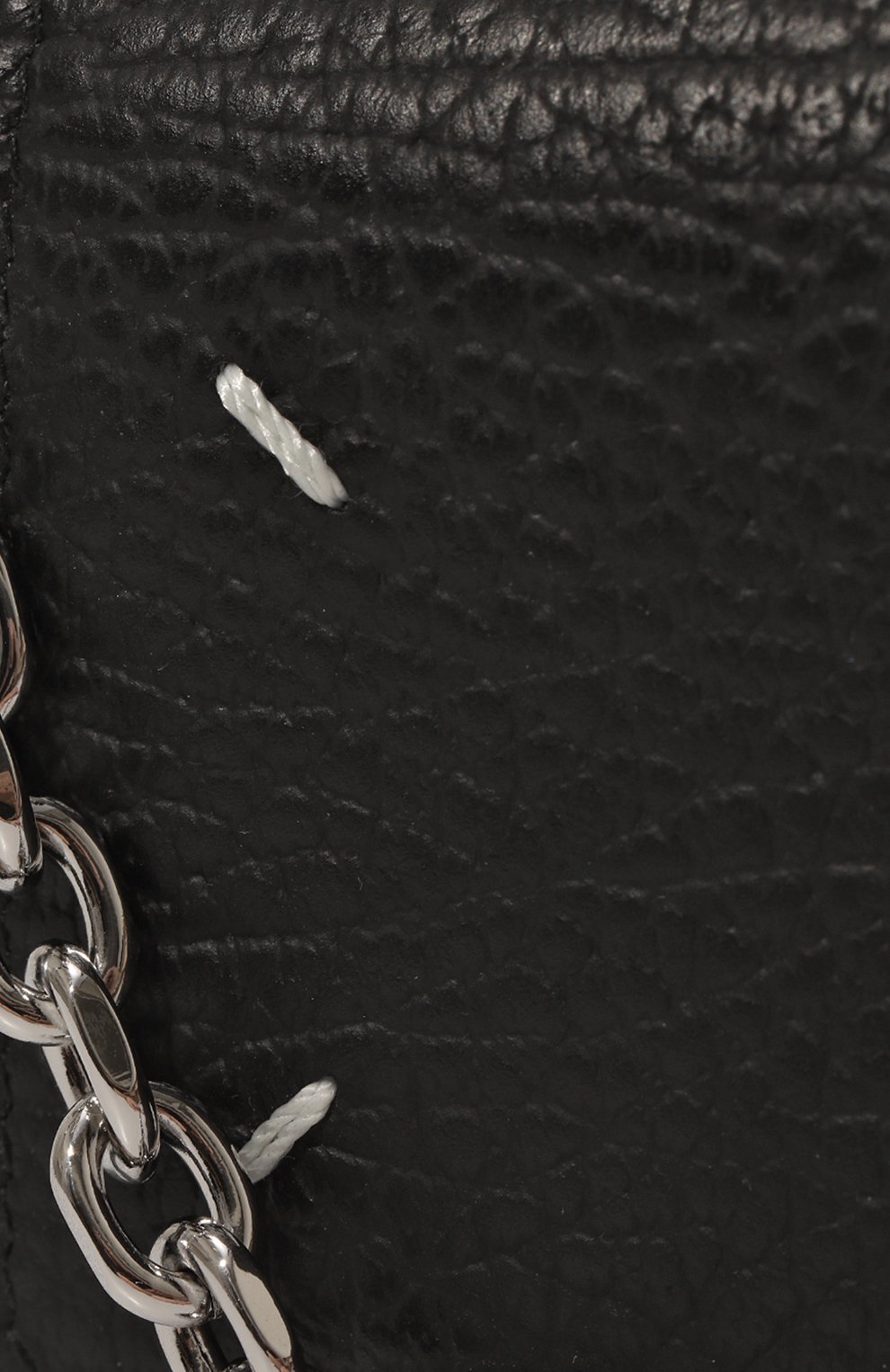 Женская сумка MAISON MARGIELA черного цвета, арт. SA3UI0009/P4455 | Фото 3 (Сумки-технические: Сумки через плечо; Материал: Натуральная кожа; Материал сплава: Проставлено; Размер: mini; Ремень/цепочка: На ремешке; Драгоценные камни: Проставлено)