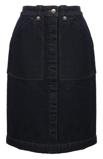 Женская джинсовая юбка A.P.C. темно-синего цвета по цене 28100 руб., арт. C0GUU-F06387 | Фото 1