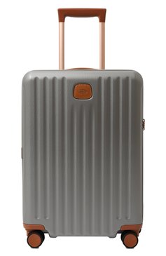 Женский дорожный чемодан capri trolley BRIC`S серебряного цвета, арт. BRK28027.021 | Фото 6 (Материал сплава: Проставлено; Драгоценные камни: Проставлено; Материал: Экокожа; Размер: large)