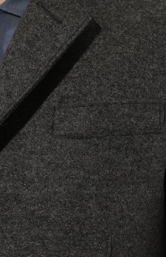Мужской шерстяное пальто HARRIS WHARF LONDON серого цвета, арт. C9113MLK | Фото 5 (Материал внешний: Шерсть; Рукава: Длинные; Длина (верхняя одежда): До середины бедра; Материал сплава: Проставлено; Драгоценные камни: Проставлено; Мужское Кросс-КТ: пальто-верхняя одежда; Стили: Кэжуэл)
