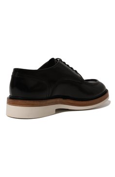 Мужские кожаные дерби SANTONI черного цвета, арт. MCAG18366JW7SN0VN01 | Фото 5 (Материал внутренний: Натуральная кожа; Стили: Классический)