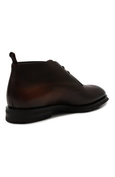 Мужские кожаные бо тинки SANTONI коричневого цвета, арт. MCJG18583PI2HDLN | Фото 5 (Мужское Кросс-КТ: Ботинки-обувь, Дезерты-обувь; Материал внутренний: Натуральная кожа; Материал сплава: Проставлено; Материал утеплителя: Без утеплителя; Подошва: Плоская; Драгоценные камни: Проставлено)