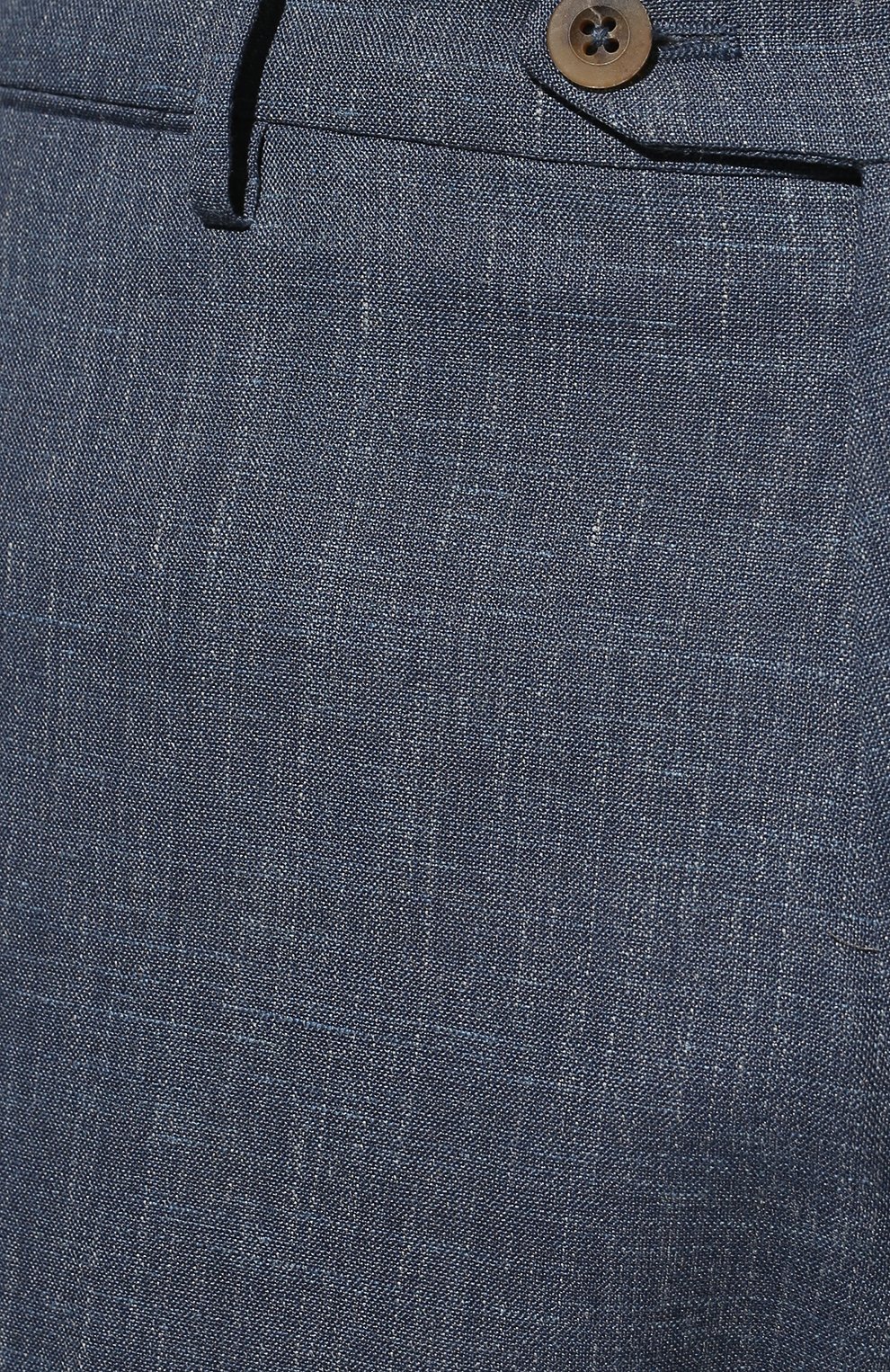 Мужские брюки из шерсти и шелка ANDREA CAMPAGNA синего цвета, арт. ZIP/1 WHITE/LP183U | Фото 5 (Материал внешний: Шерсть; Длина (брюки, джинсы): Стандартные; Случай: Повседневный; Материал подклада: Купро; Стили: Кэжуэл)