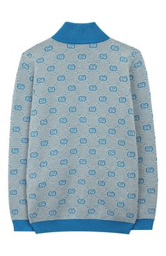 Детский кардиган из шерсти и хлопка GUCCI голубого цвета, арт. 574590/XKASZ | Фото 2 (Материал внешний: Шерсть; Рукава: Длинные; Мальчики Кросс-КТ: Кардиган-одежда; Ростовка одежда: 10 - 11 лет | 140 - 146см, 12 лет | 152 см, 4 года | 104 см, 5 лет | 110 см, 6 лет | 116 см, 8 лет | 128 см)