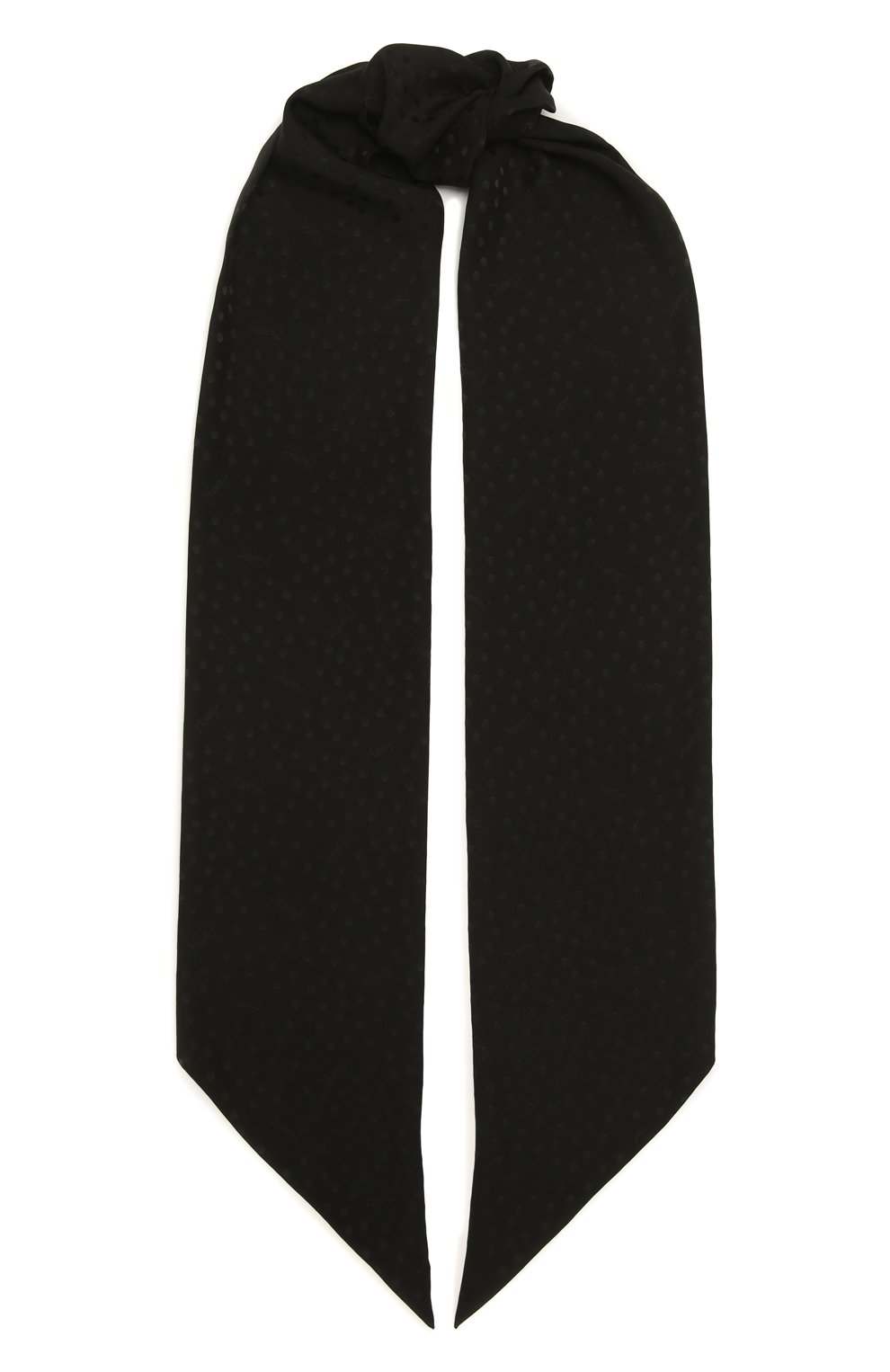 Шарфы Saint Laurent, Шелковый шарф Saint Laurent, Италия, Чёрный, Шелк: 100%;, 11979818  - купить