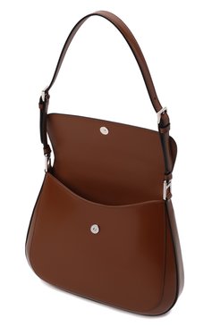 Женская сумка cleo PRADA коричневого цвета, арт. 1BD316-ZO6-F02TX-HOO | Фото 5 (Сумки-технические: Сумки через плечо; Размер: medium; Материал: Натуральная кожа; Ремень/цепочка: На ремешке)