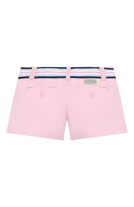 Детские хлопковые шорты POLO RALPH LAUREN розового цвета, арт. 313834890 | Фото 2 (Материал внешний: Хлопок; Случай: Повседневный)