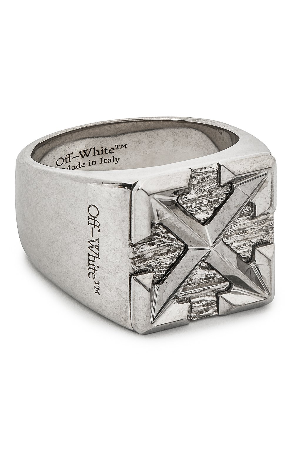 Мужское серебряное кольцо OFF-WHITE купить в интернет-магазине ЦУМ, арт.  0M0C017E20MET0017800