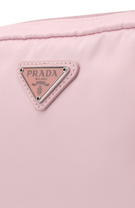 Женский текстильный несессер PRADA розового цвета, арт. 1NE021-R067-F0E18 | Фото 2 (Размер: mini; Женское Кросс-КТ: Клатч-клатчи)