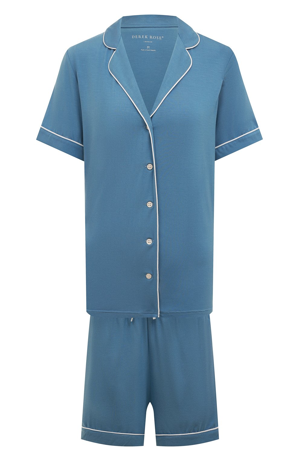 Женская пижама DEREK ROSE голубого цвета, арт. 2036-LARA003 | Фото 1 (Материал внешний: Синтетический материал)