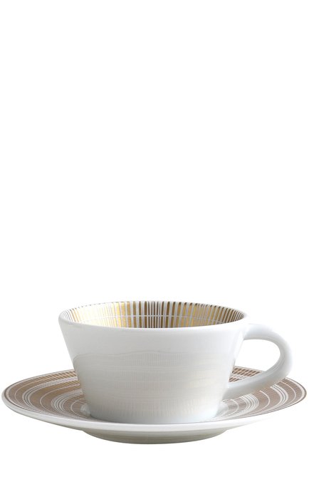 Кофейная чашка с блюдцем canisse BERNARDAUD белого цвета, арт. 1732/79 | Фо то 1 (Статус проверки: Проверена категория; Интерьер_коллекция: Canisse; Ограничения доставки: fragile-2)