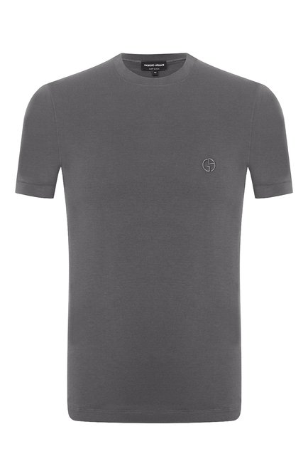 Мужская футболка из вискозы GIORGIO ARMANI серого цвета по цене 29950 руб., арт. 3GST52/SJP4Z | Фото 1