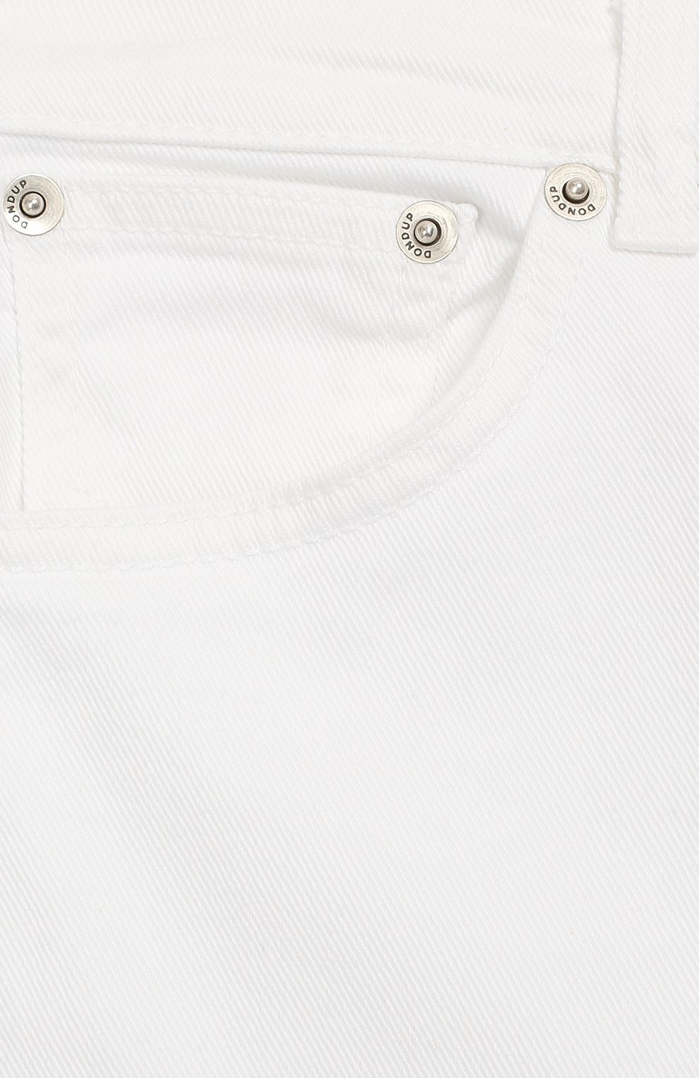 Детские джинсы прямого кроя DONDUP белого цвета, арт. YP270/BS0009B/PTD | Фото 3 (Детали: Однотонный; Материал внешний: Хлопок; Кросс-КТ: джинсы; Статус проверки: Проверена категория)