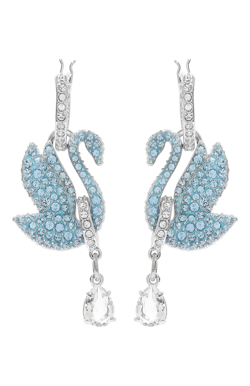 Женские голубые серьги swan SWAROVSKI купить в интернет-магазине ЦУМ ...