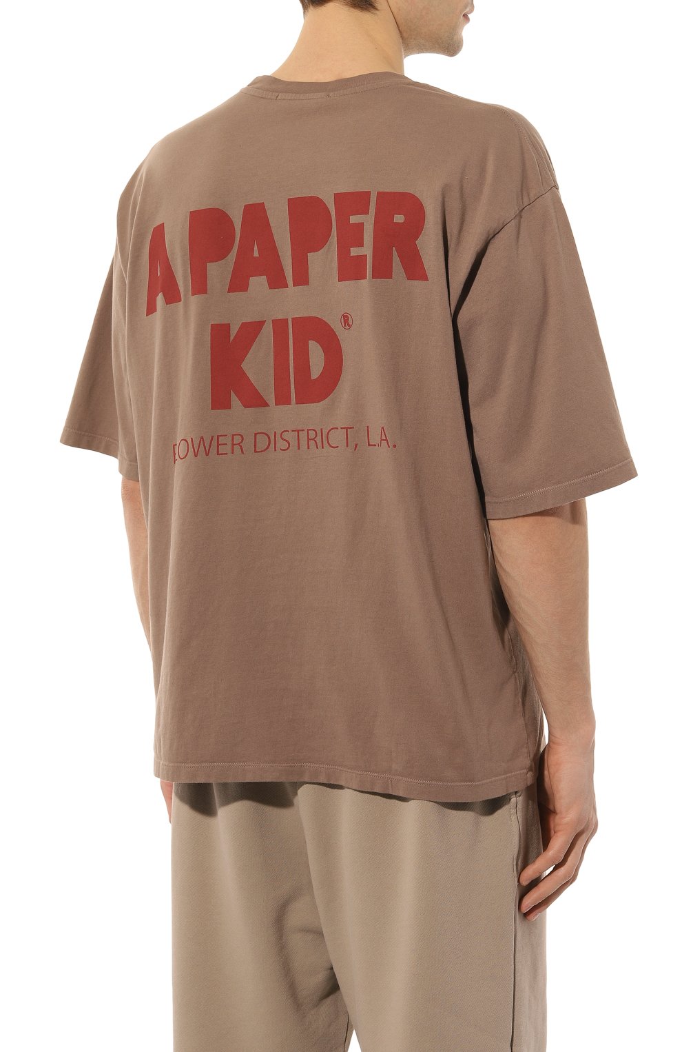 Хлопковая футболка A Paper Kid S3PKUATH014 Фото 4