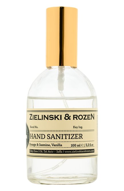 Спрей для рук orange & jasmine, vanilla (100ml) ZIELINSKI&ROZEN бесцветного цвета, арт. 4627153153115 | Фото 1 (Ограничения доставки: flammable)