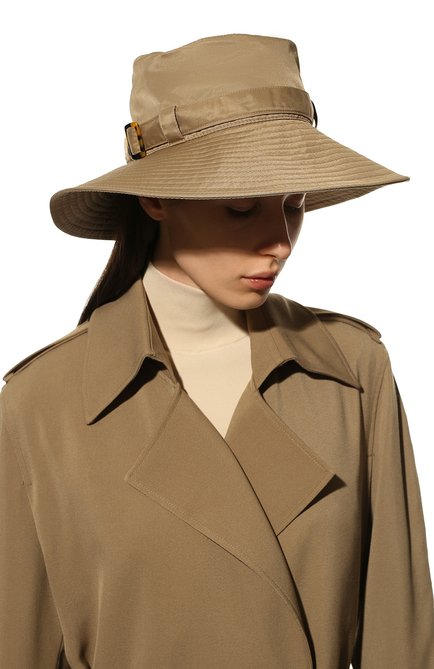 Женская шляпа ERIC JAVITS бежевого цвета, арт. 13740TAU | Фото 2 (Материал: Синтетический материал, Текстиль)