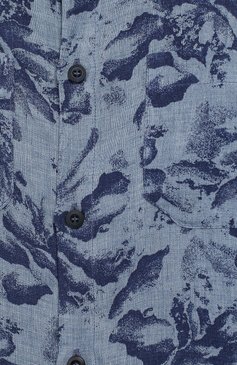 Детская льняная рубашка BRUNELLO CUCINELLI синего цвета, арт. BW616C330A | Фото 3 (Рукава: Длинные; Случай: Повседневный; Материал сплава: Проставлено; Материал внешний: Лен; Драгоценные камни: Проставлено; Ростовка одежда: 4 года | 104 см, 6 лет | 116 см)
