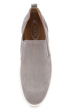 Мужские замшевые ботинки TOD’S серого цвета, арт. XXM52B0AW60RE0 | Фото 5 (Мужское Кросс-КТ: Ботинки-обувь; Материал внутренний: Натуральная кожа; Материал утеплителя: Без утеплителя; Подошва: Плоская; Материал внешний: Замша; Длина стельки: 29, 25,7, 26,5, 26,9, 27,4, 27,8, 28,2, 28,6, 26,1, 29,4)