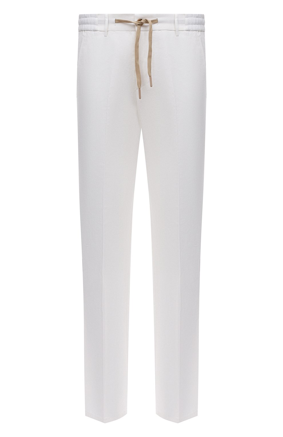 Мужские брюки из хлопка и льна BERWICH белого цвета, арт. SPIAGGIA/1/SB1534 | Фото 1 (Случай: Повседневный; Материал внешний: Хлопок, Лен; Стили: Кэжуэл)
