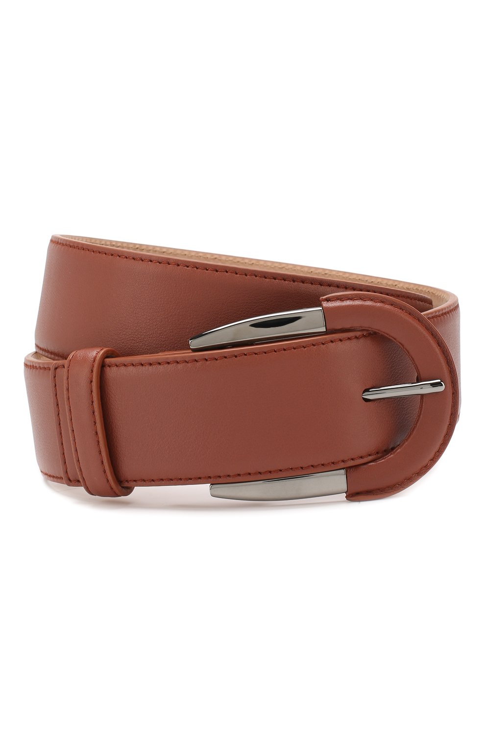 Женский коричневый кожаный ремень LORO PIANA купить в интернет-магазине ...