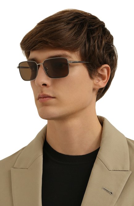 Мужские солнцезащитные очки CHOPARD коричневого цвета, арт. F84M E56P | Фото 2 (Тип очков: С/з; Кросс-КТ: С/з-мужское; Очки форма: Прямоугольные; Оптика Гендер: оптика-мужское)