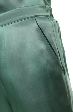 Женские шелковые брюки AUBADE зеленого цвета, арт. QS60 | Фото 5 (Материал внешний: Шелк; Женское Кросс-КТ: Брюки-белье; Материал сплава: Проставлено; Нос: Не проставлено; Драгоценные камни: Проставлено)