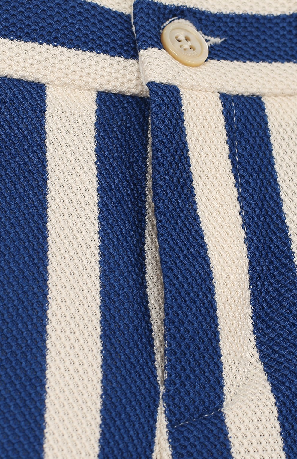 Детские хлопковые шорты в полоску GUCCI синего цвета, арт. 499568/X3I78 | Фото 3 (Мальчики Кросс-КТ: Шорты-одежда; Материал внешний: Хлопок; Статус проверки: Проверена категория)