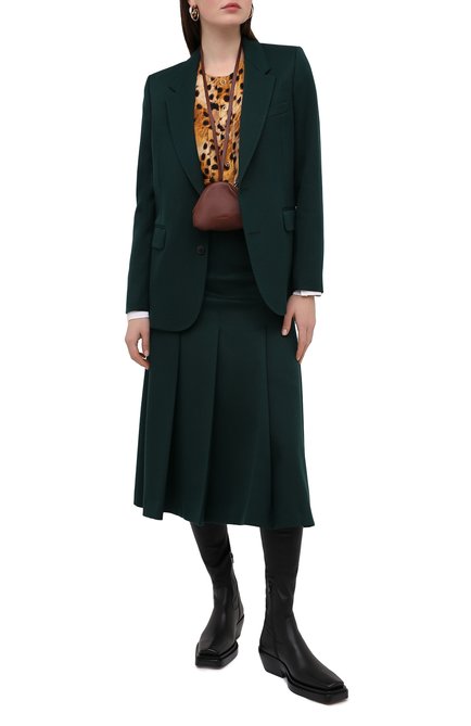 Женская шелковая блузка BURBERRY леопардового цвета, арт. 4566851 | Фото 2 (Рукава: Длинные; Материал внешний: Шелк; Женское Кросс-КТ: Блуза-одежда; Стили: Романтичный; Принт: С принтом; Длина (для топов): Удлиненные)