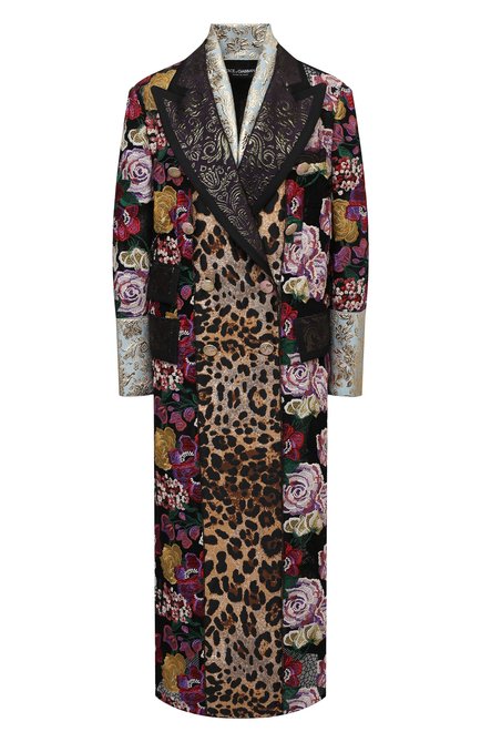 Женское двубортное пальто DOLCE & GABBANA разноцветного цвета по цене 899500 руб., арт. F0AP7T/GDY87 | Фото 1