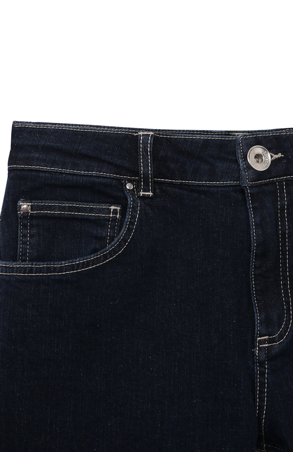 Детские джинсы ELEVENTY темно-синего цвета, арт. ET6P90 Z0798/6-10 | Фото 3 (Детали: Однотонный; Материал сплава: Проставлено; Нос: Не проставлено; Материал внешний: Хлопок)