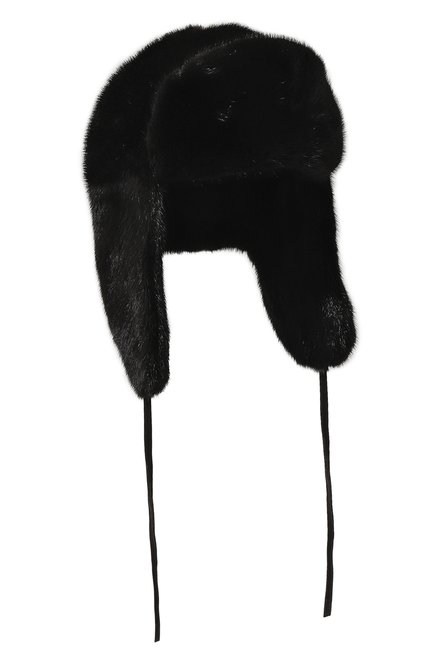 Мужская норковая шапка-ушанка ivan FURLAND черного цвета, арт. 0099000110147600000 | Фото 1 (Материал: Натуральный мех; Статус проверки: Проверено, Проверена категория)