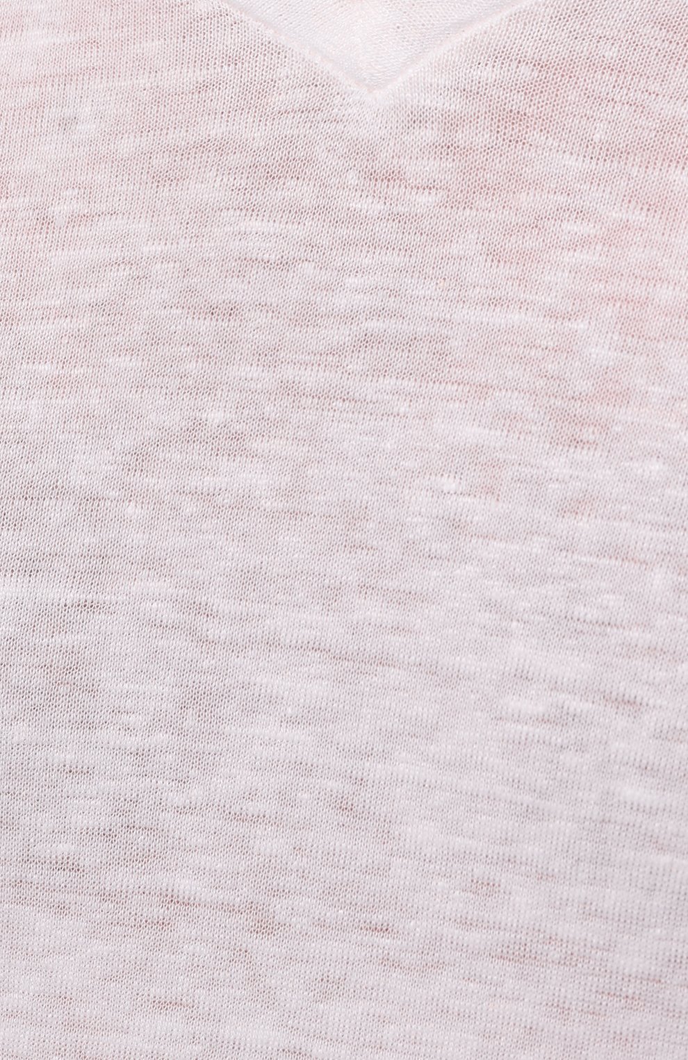 Мужская льняная футболка 120% LINO белого цвета, арт. Y0M7915/000E908/S00 | Фото 5 (Принт: Без принта; Рукава: Короткие; Длина (для топов): Стандартные; Материал внешний: Лен; Стили: Кэжуэл)
