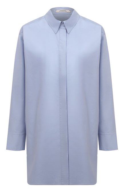 Женская хлопковая рубашка DOROTHEE SCHUMACHER голубого цвета по цене 0 руб., арт. 048201 | Фото 1