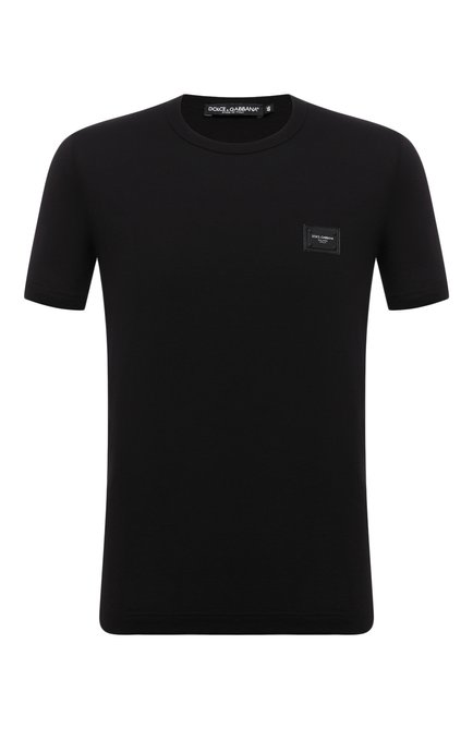 Мужская хлопковая футболка DOLCE & GABBANA черного цвета по цене 36300 руб., арт. G8HL0T/G70PD | Фото 1