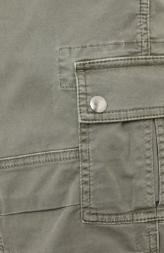 Детские хлопковые брюки-карго BRUNELLO CUCINELLI хаки цвета, арт. B289LP102A | Фото 3 (Материал внешний: Хлопок)