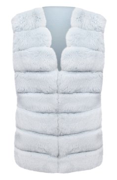 Женский меховой жилет LORO PIANA голубого цвета, арт. FAF6043 | Фото 1 (Женское Кросс-КТ: Мех; Материал внешний: Шерсть, Шелк, Натуральный мех, Кашемир; Региональные ограничения белый список (Axapta Mercury): RU; Длина (верхняя одежда): Короткие; Материал подклада: Шелк; Стили: Кэжуэл)