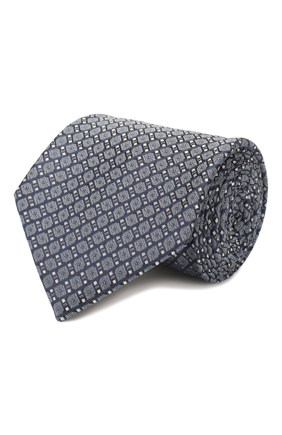 С принтом Brioni, Шелковый галстук Brioni, Италия, Синий, Шелк: 100%;, 10796523  - купить