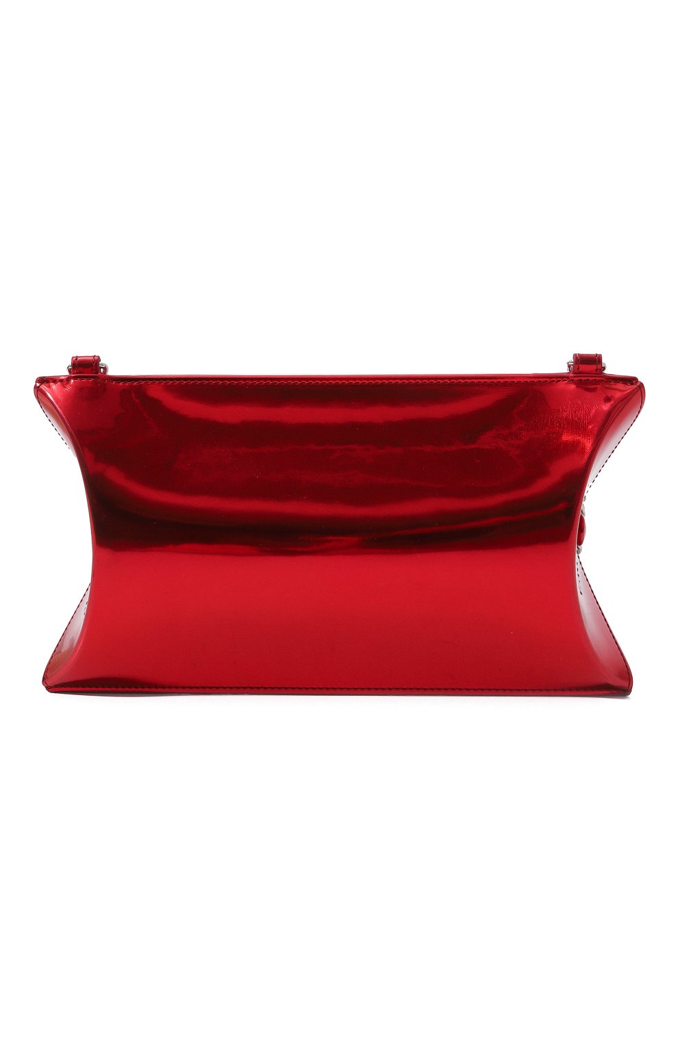 Женская сумка packaging 6 MM6 красного цвета, арт. SB6WG0005/P0410 | Фото 1 (Сумки-технические: Сумки через плечо; Материал: Натуральная кожа; Материал сплава: Проставлено; Ремень/цепочка: На ремешке; Драгоценные камни: Проставлено; Размер: small)
