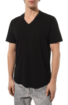 Мужская хлопковая футболка JAMES PERSE черного цвета, арт. MKJ3361/BLK | Фото 3 (Принт: Без принта; Рукава: Короткие; Длина (для топов): Стандартные; Материал внешний: Хлопок; Стили: Кэжуэл)